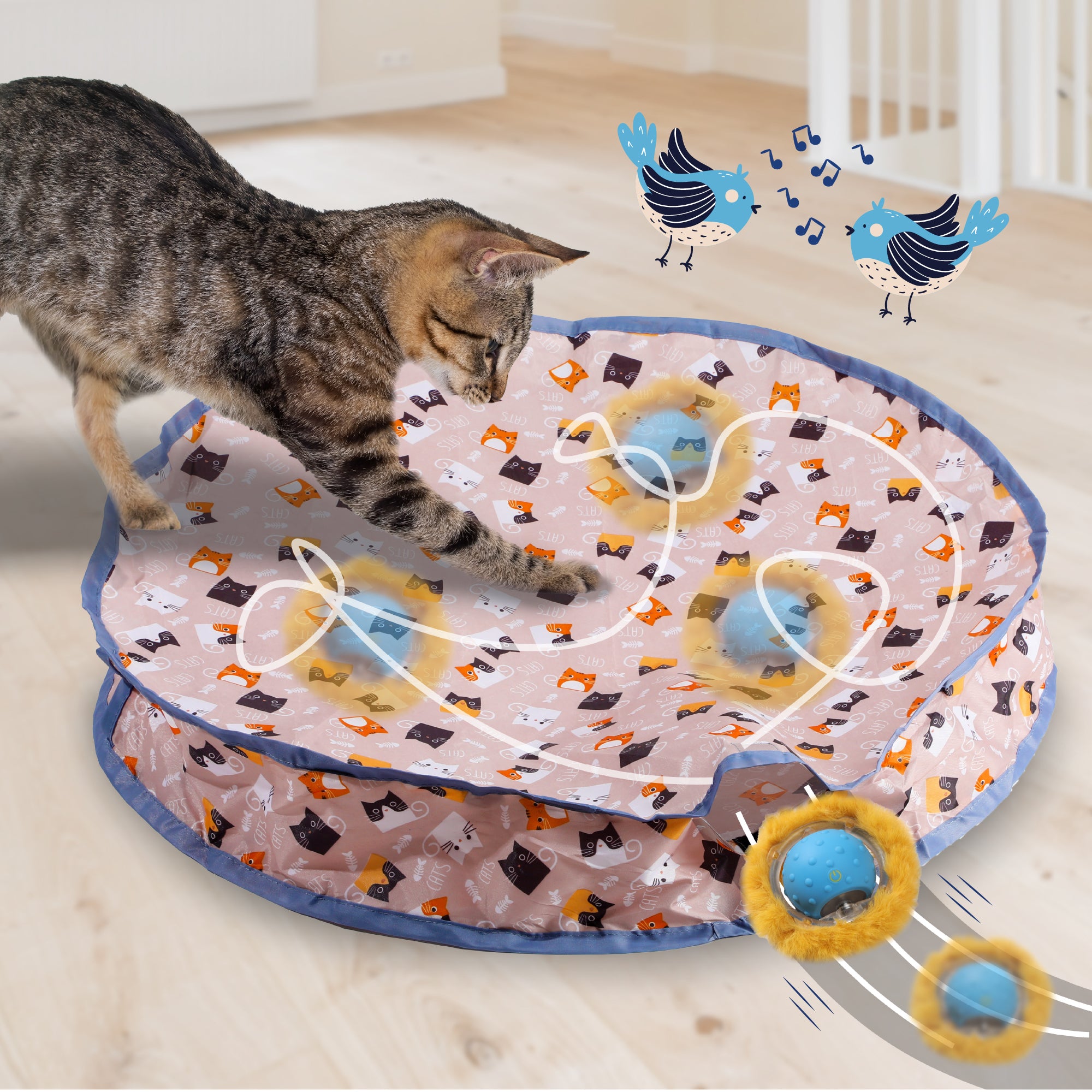 thumbnail image 2 of Automatic Moving Ball With Tails For Indoor Cats With Moving Tail 2 of 11
