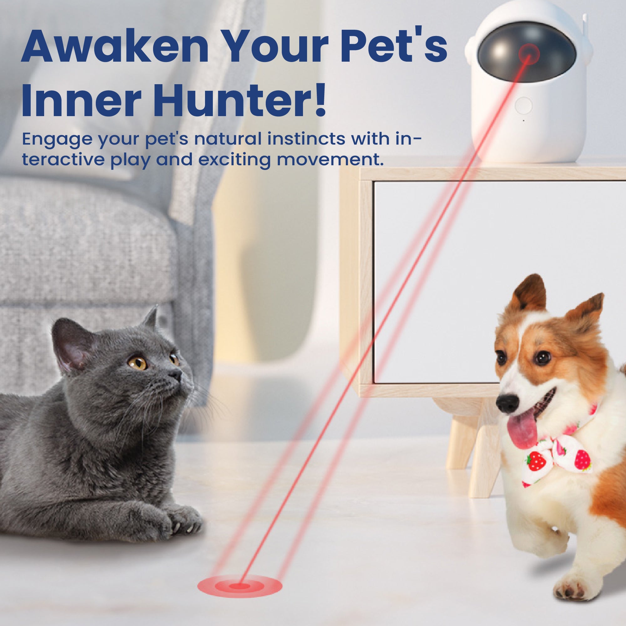 PawsPik® Automatic Rechargeable Interactive Alien Laser Cat Toy