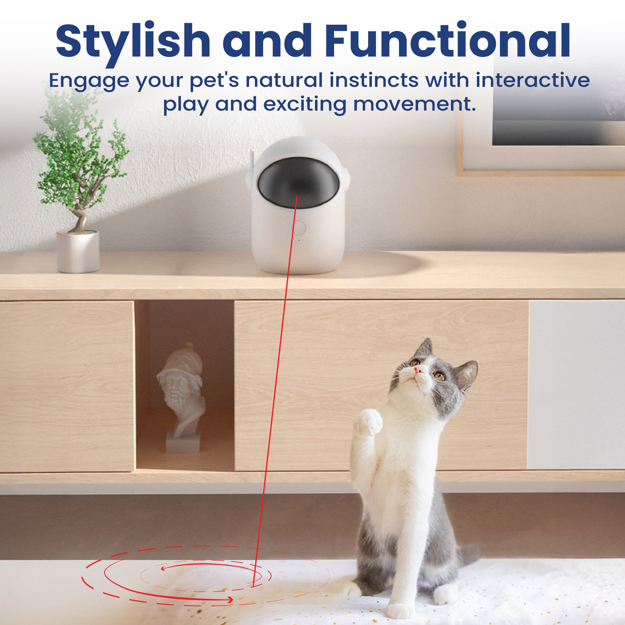 PawsPik® Automatic Rechargeable Interactive Alien Laser Cat Toy