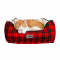 Load image into Gallery viewer, PawsPik® Cozy Fleece & Plush Cat & Dog Orthopedic Bolster Bed, Red Flannel