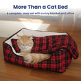 Load image into Gallery viewer, PawsPik® Cozy Fleece & Plush Cat & Dog Orthopedic Bolster Bed, Red Flannel