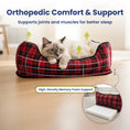 Load image into Gallery viewer, PawsPik® Cozy Fleece & Plush Cat & Dog Orthopedic Bolster Bed, Red Flannel