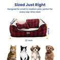 Load image into Gallery viewer, PawsPik® Cozy Fleece & Plush Cat & Dog Orthopedic Bolster Bed, Red Flannel