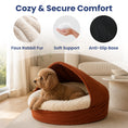 Load image into Gallery viewer, PawsPik® Hooded Bolster Dog Bed with Removable Cover & Plush Cushion