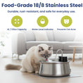 Load image into Gallery viewer, PawsPik® Stainless Steel Battery-Operated Dog & Cat Water Fountain, 4-L