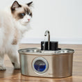 Load image into Gallery viewer, PawsPik® Stainless Steel Battery-Operated Dog & Cat Water Fountain, 3.2-L