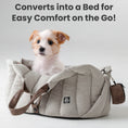 Load image into Gallery viewer, PawsPik® Tote-Style 3-in-1 Pet Carrier, Travel Bed & Car Seat, Sandstone, Medium