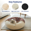 Load image into Gallery viewer, PawsPik® Orthopedic Memory Foam Donut-Themed Plush Bolster Cat & Dog Bed & Removable Cover, Medium