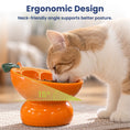 Load image into Gallery viewer, PawsPik® Fresh Picks Holiday Collection Elevated Ceramic Cat Bowl, Orange, 8-oz