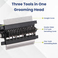 Load image into Gallery viewer, PawsPik® 3-in-1 Grooming Rake, Deshedder & Comb Combo Dog Brush