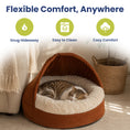 Load image into Gallery viewer, PawsPik® Hooded Bolster Dog Bed with Removable Cover & Plush Cushion