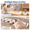Load image into Gallery viewer, PawsPik® Feather Mat Butterfly Spinner Electronic Hide & Seek Cat Toy, White