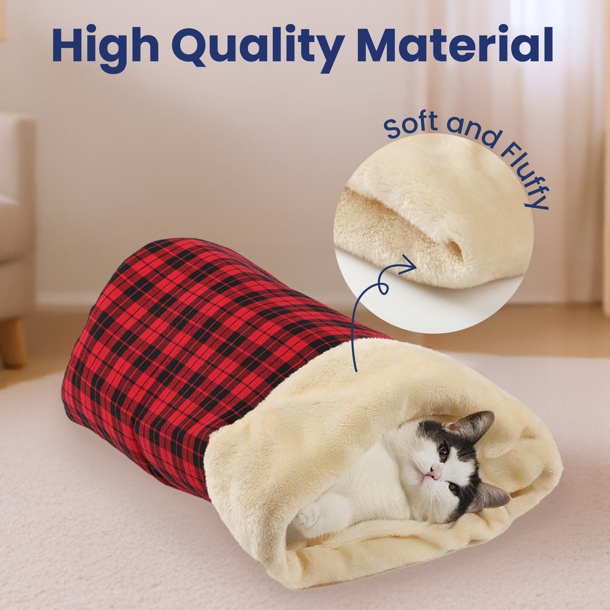 PawsPik® Self Warming Covered Dog & Cat Cave Bed, Small