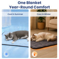 Load image into Gallery viewer, PawsPik® Dual-Comfort Reversible Cooling & Warming Faux Fur Dog Blanket, Grey