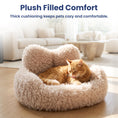 Load image into Gallery viewer, PawsPik® Heart-Shaped Plush Comfort Bolster Dog & Cat Bed with Removable Cover
