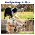 Load image into Gallery viewer, PawsPik® Unicorn Squeaky Crinkle Plush Rope Tug & Chew Dog Toy, Beige