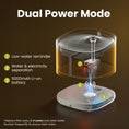Load image into Gallery viewer, Diagram of PawsPik pet drinking fountain featuring dual power modes, low-water reminder, and 5000mAh battery, highlighting water and electricity separation.