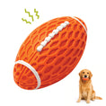 Load image into Gallery viewer, PawsPik® Football Natural Rubber Stuffing-Free Teething Tough Chew Dog Toy, Orange