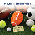 Load image into Gallery viewer, PawsPik® Football Natural Rubber Stuffing-Free Teething Tough Chew Dog Toy, Orange