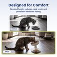 Load image into Gallery viewer, PawsPik® Adjustable Angle & Height Elevated Stainless Steel Dog Bowl