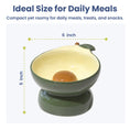 Load image into Gallery viewer, PawsPik® Fresh Picks Holiday Collection Elevated Ceramic Cat Bowl, Avocado, 8-oz