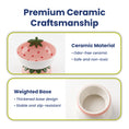 Load image into Gallery viewer, PawsPik® Fresh Picks Holiday Collection Elevated Ceramic Cat Bowl, Strawberry, 8-oz