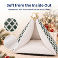 Load image into Gallery viewer, PawsPik® Festive Holiday Tree Plush Novelty Covered Dog & Cat Tent Bed