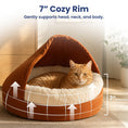 Load image into Gallery viewer, PawsPik® Hooded Bolster Dog Bed with Removable Cover & Plush Cushion