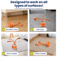 Load image into Gallery viewer, PawsPik® Rope Runner Interactive Squeaky Rechargeable Small Dog Ball & Rope Toy