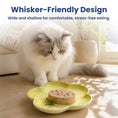 Load image into Gallery viewer, PawsPik® Flower Ceramic Cat Feeding Plate, Medium