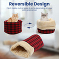 Load image into Gallery viewer, PawsPik® Self Warming Covered Dog & Cat Cave Bed, Small
