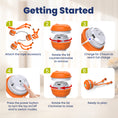 Load image into Gallery viewer, PawsPik® Rope Runner Interactive Squeaky Rechargeable Small Dog Ball & Rope Toy