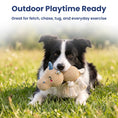 Load image into Gallery viewer, PawsPik® Unicorn Squeaky Crinkle Plush Rope Tug & Chew Dog Toy, Beige