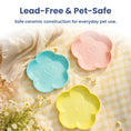 Load image into Gallery viewer, PawsPik® Flower Ceramic Cat Feeding Plate, Medium