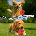 Load image into Gallery viewer, PawsPik® Strawberry Treat Dispensing Enrichment Dog Chew Toy