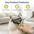 Load image into Gallery viewer, PawsPik® 3-in-1 Grooming Rake, Deshedder & Comb Combo Dog Brush