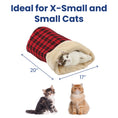 Load image into Gallery viewer, PawsPik® Self Warming Covered Dog & Cat Cave Bed, Small