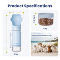 Load image into Gallery viewer, PawsPik® Paw Shaped 2-in-1 Pet Travel Bottle with Food Storage for Dogs & Cats, Blue