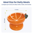 Load image into Gallery viewer, PawsPik® Fresh Picks Holiday Collection Elevated Ceramic Cat Bowl, Orange, 8-oz