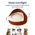 Load image into Gallery viewer, PawsPik® Hooded Bolster Dog Bed with Removable Cover & Plush Cushion