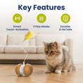 Load image into Gallery viewer, PawsPik® Feather Tail Rechargeable Spinner Chasers Cat Toy
