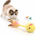 Load image into Gallery viewer, PawsPik® Interactive Spinning Feather Chick Electronic Plush Cat Toy, Yellow