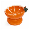 Load image into Gallery viewer, PawsPik® Fresh Picks Holiday Collection Elevated Ceramic Cat Bowl, Orange, 8-oz