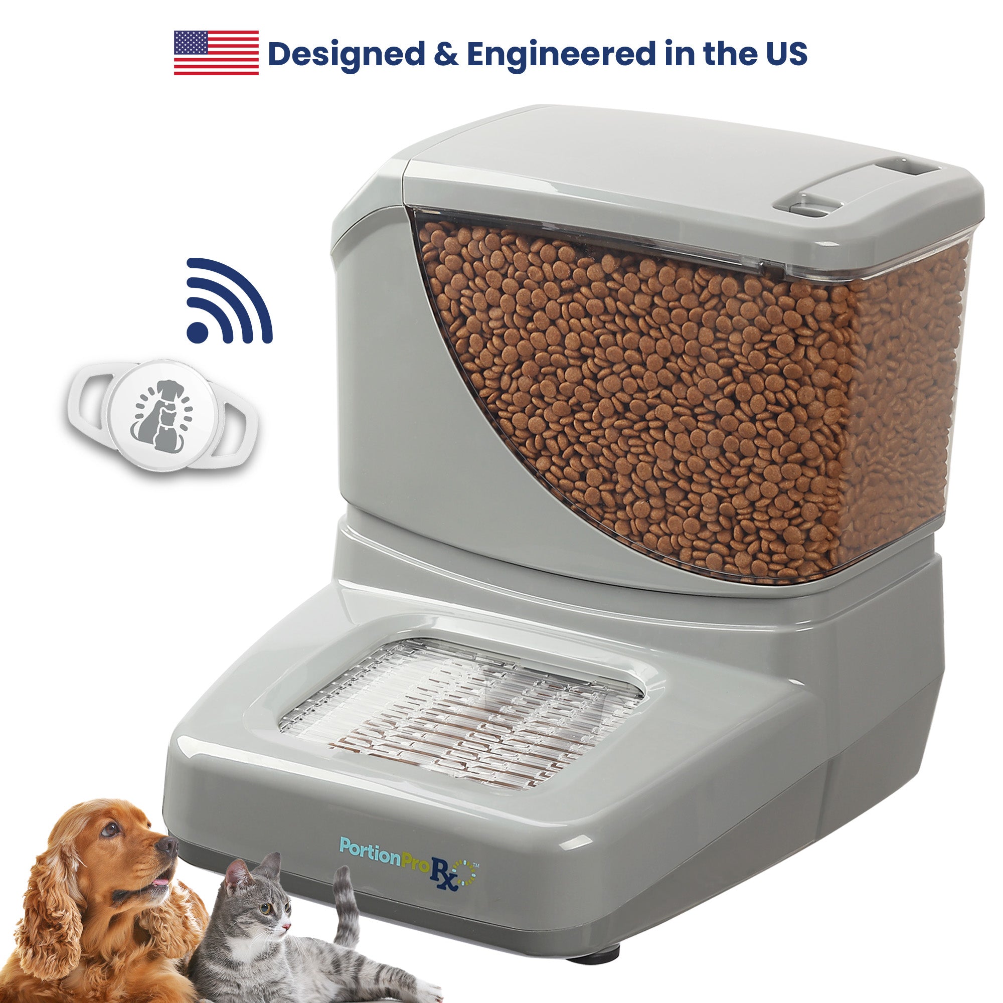 RFID Automatic Pet Feeder for Cats Dogs PawsPik PortionPro Rx