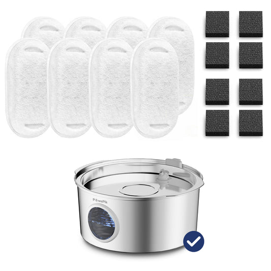 Image showing PawsPik Dog Water Fountain and filters.