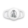 Load image into Gallery viewer, Image representing newly designed white tag which is compatible with PawsPik Automatic Pet Feeders.