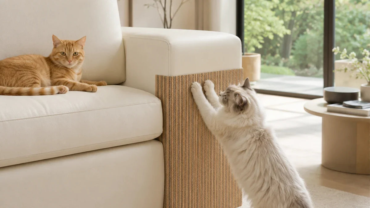 Paws Off the Furniture With Our Cat Scatch Cork Mat