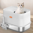 Load image into Gallery viewer, PawsPik® 304 Stainless Steel Top Entry XL Litter Box & Scooper
