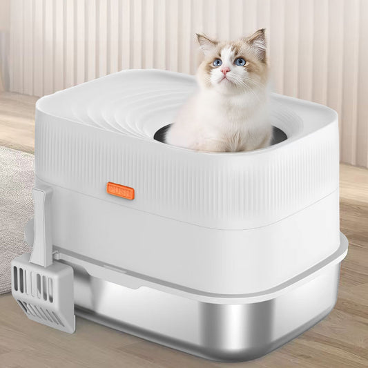 PawsPik® 304 Stainless Steel Top Entry XL Litter Box & Scooper