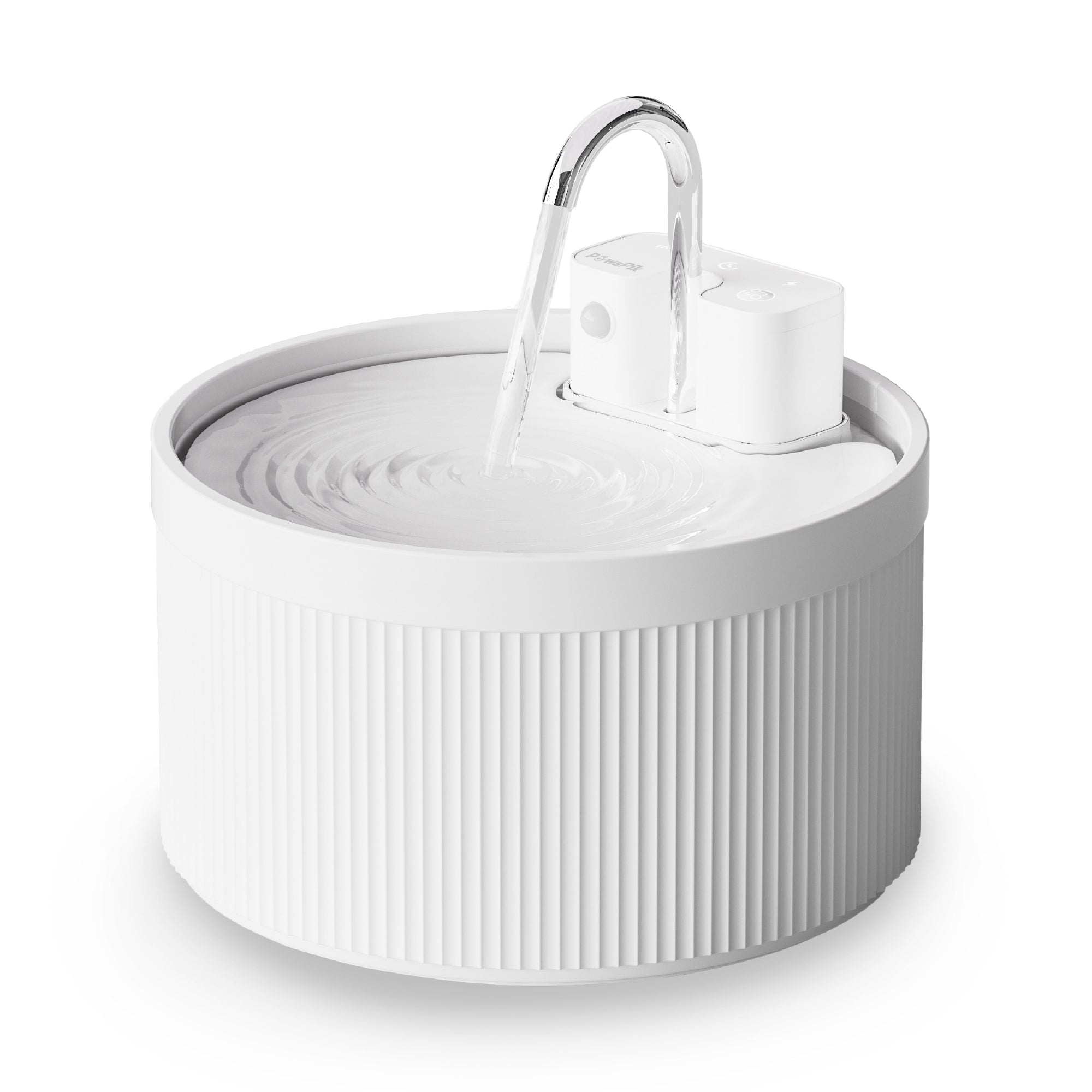 PawsPik® CeramiFlow Ceramic Battery-Operated Faucet Pet Water Fountain
